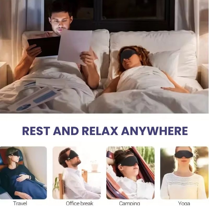 Sleep Mask 3D Contoured Blocking