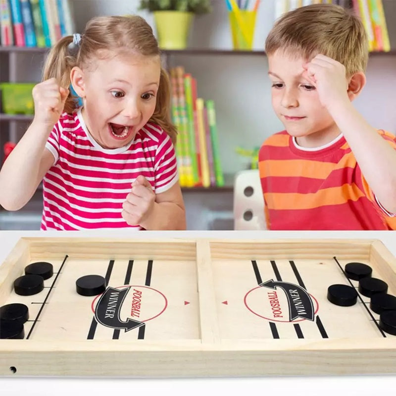 Sling Puck Game Wooden Fast-Paced Fun