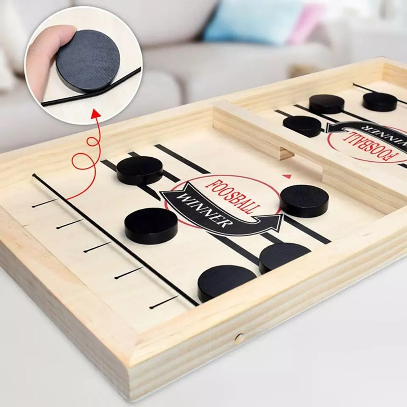 Sling Puck Game Wooden Fast-Paced Fun