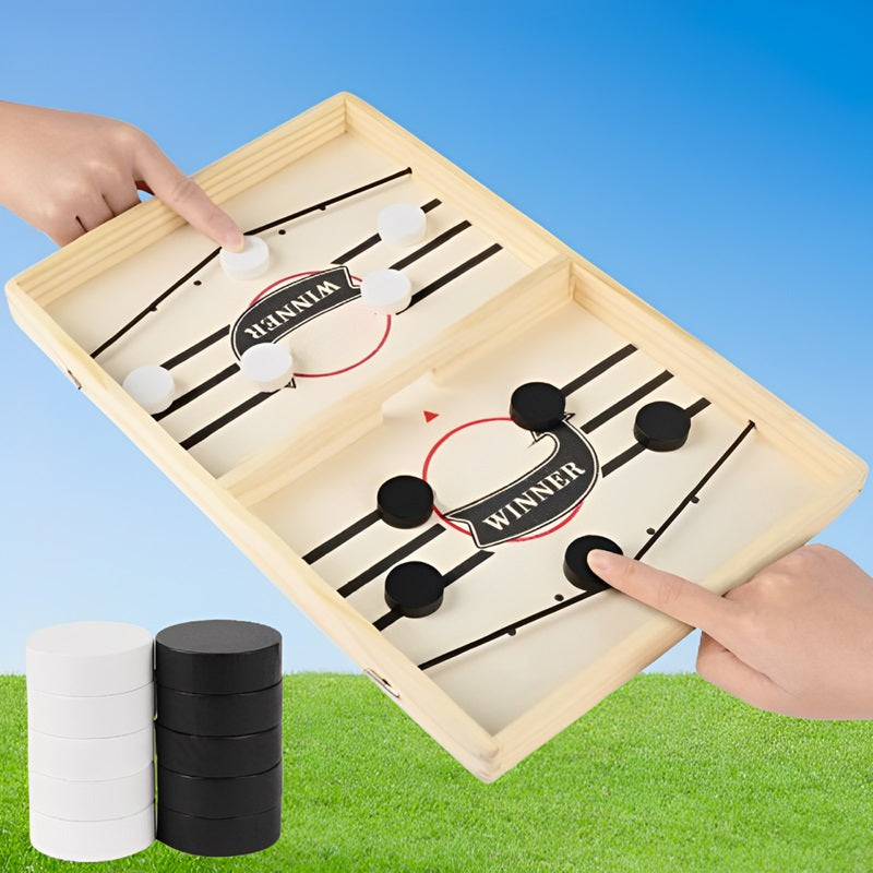 Unisex Sling Puck Game Wooden Fast-Paced Fun - Lenila
