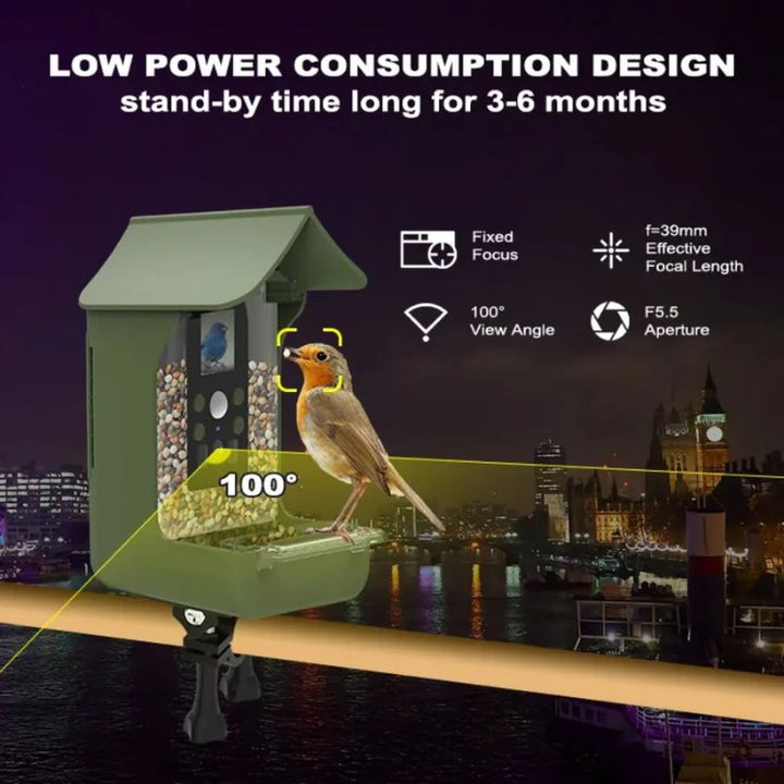 Smart Bird Feeder with PIR Motion Sensor and Automatic Capture