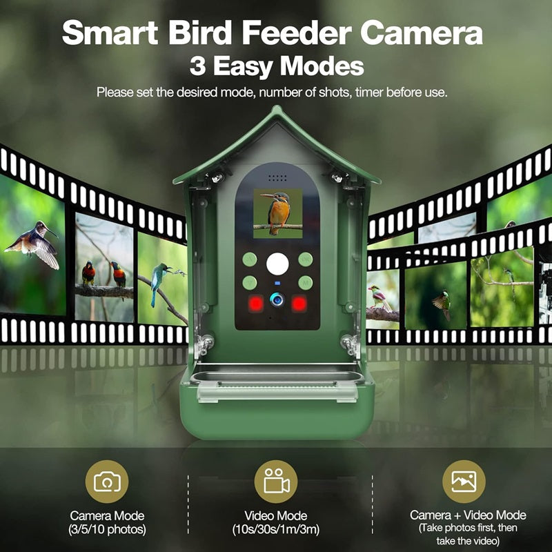 Smart Bird Feeder with PIR Motion Sensor and Automatic Capture
