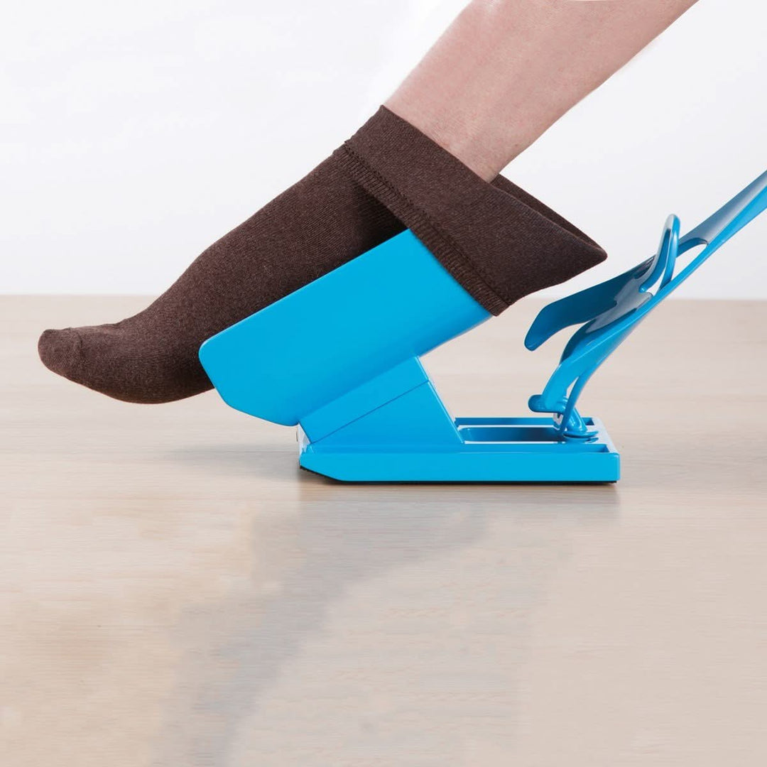 Sock Helper with Extended Handle and Built-In Shoe Horn Aid - Lenila