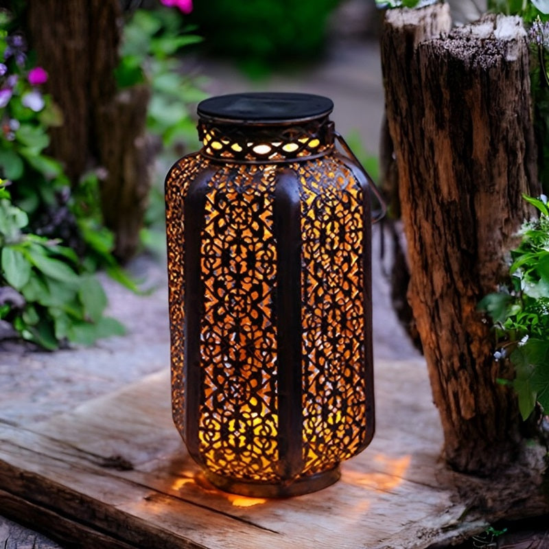 Solar-Powered LED Hanging Lantern Retro Style - Lenila