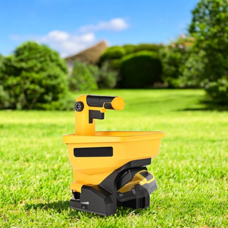 Cordless Fertilizer Spreader Compatible with Dewalt 20V 60V Li-Ion - Lenila