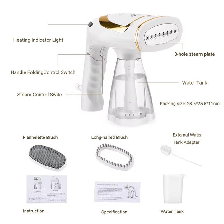 Portable Clothes Steamer Fast Heat-Up Compact Design