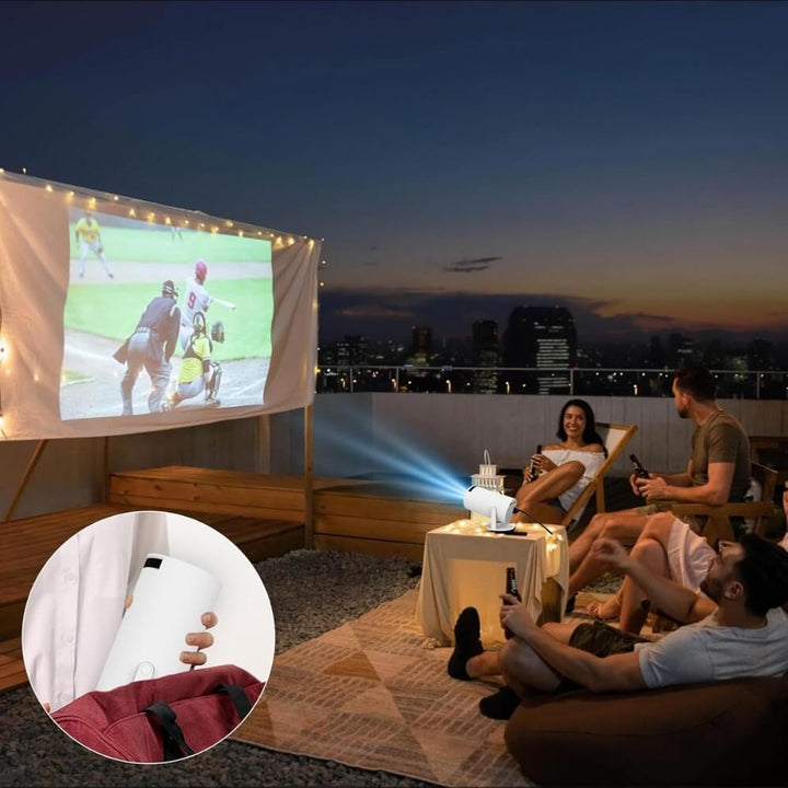 Portable Projector Wireless Mirroring 4K Compatible Input - Lenila