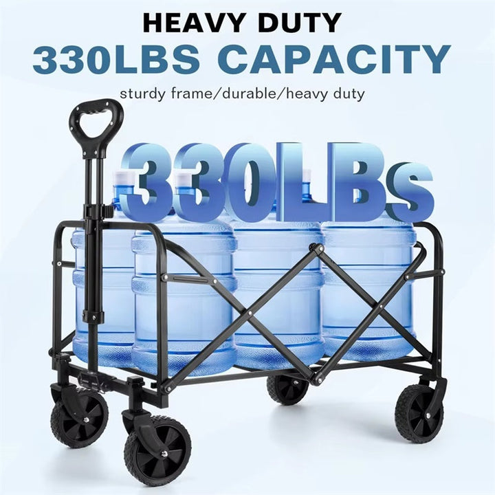 Foldable Wagon with Heavy-Duty All-Terrain Wheels