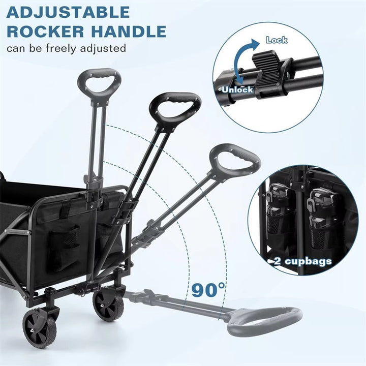 Foldable Wagon with Heavy-Duty All-Terrain Wheels