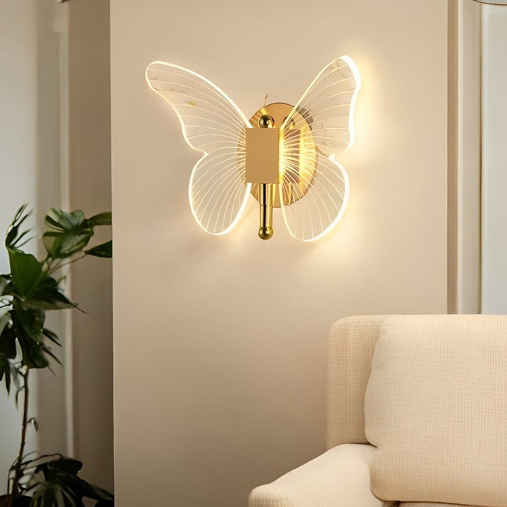 LED Wall Lamp Butterfly Shape Three Lighting Modes - Lenila