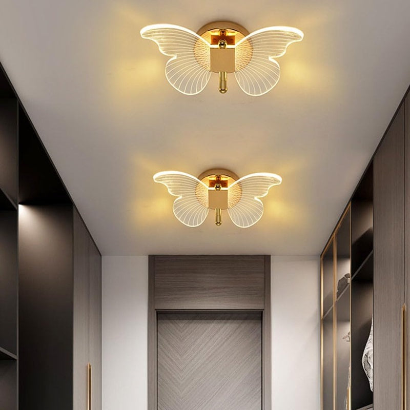 LED Wall Lamp Butterfly Shape Three Lighting Modes
