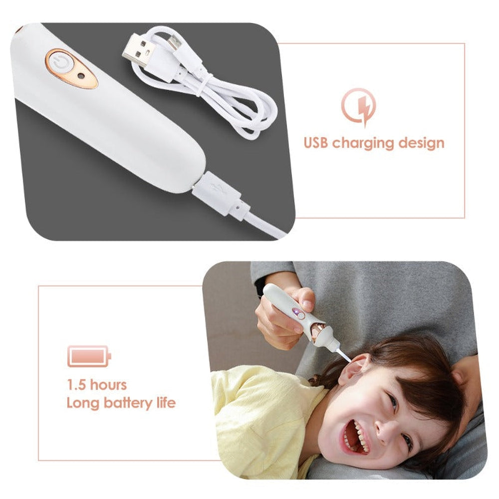 Ear Wax Vacuum Cleaner with Soft Silicone Replacement Tips