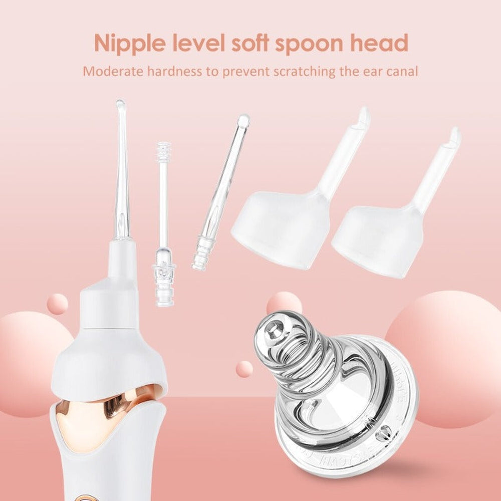 Ear Wax Vacuum Cleaner with Soft Silicone Replacement Tips