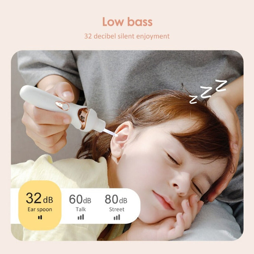 Ear Wax Vacuum Cleaner with Soft Silicone Replacement Tips