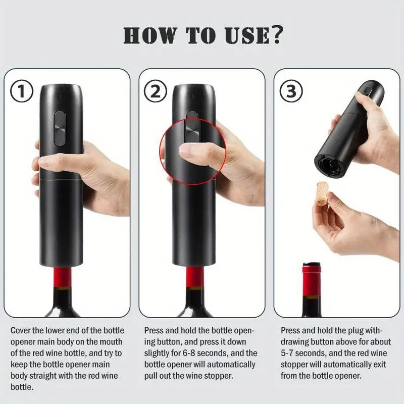 Electric Wine Bottle Opener Cordless Rechargeable