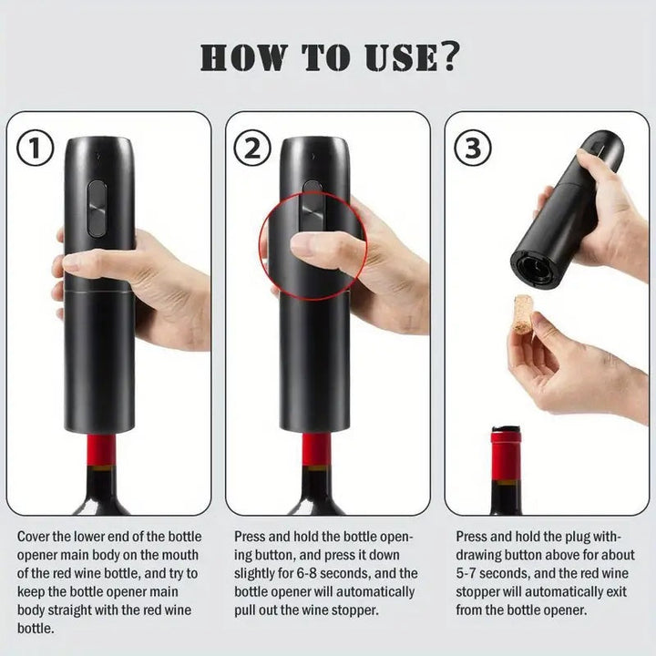 Electric Wine Bottle Opener Cordless Rechargeable