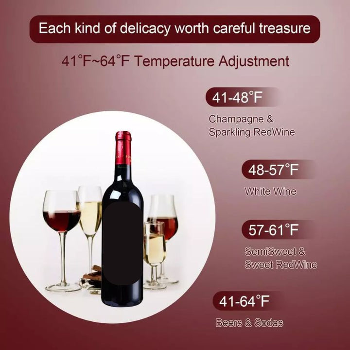 34-Bottle Wine Cooler with LED Display and Thermostat Control