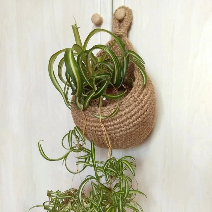 Woven Hanging Basket Natural Fiber Home Storage Organizer